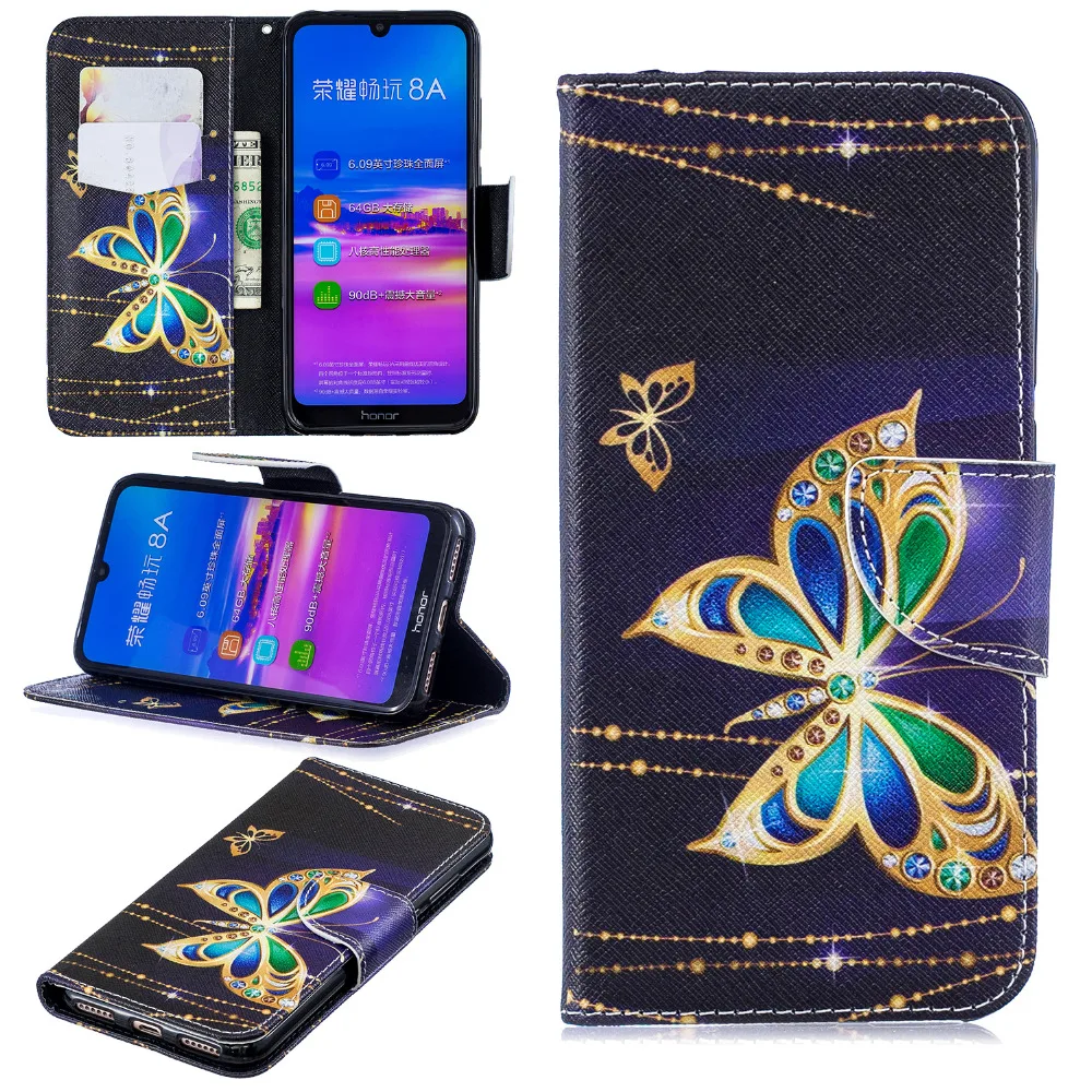 Чехол для huawei Honor 8A, кожаный чехол для Honor 8A, чехол для huawei Honor 8A, Honor 8A, 8 A, JAT-LX1, чехол, кошелек, флип, чехол для телефона, s shell