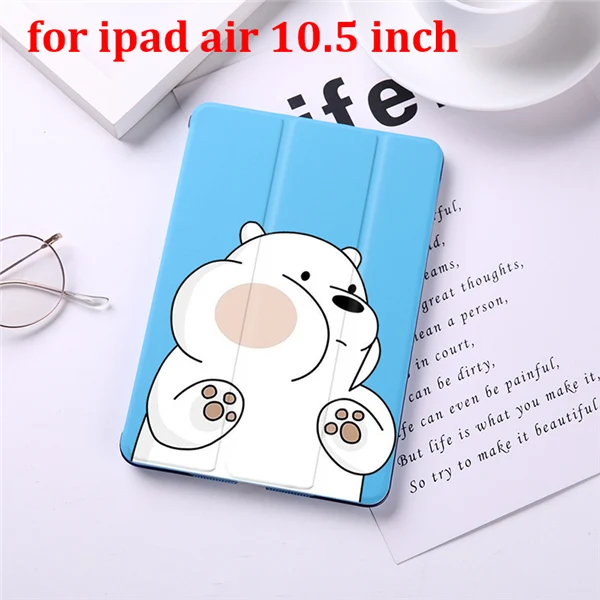 for ipad air 10.5 Мультфильм Мы Голые Медведи чехол для iPad air 10," Искусственная кожа чехол матовый кожаный чехол-книжка с задней панелью Обложка для iPad Air 1/2/3 защищенный планшет чехол - Цвет: for ipad air 10.5