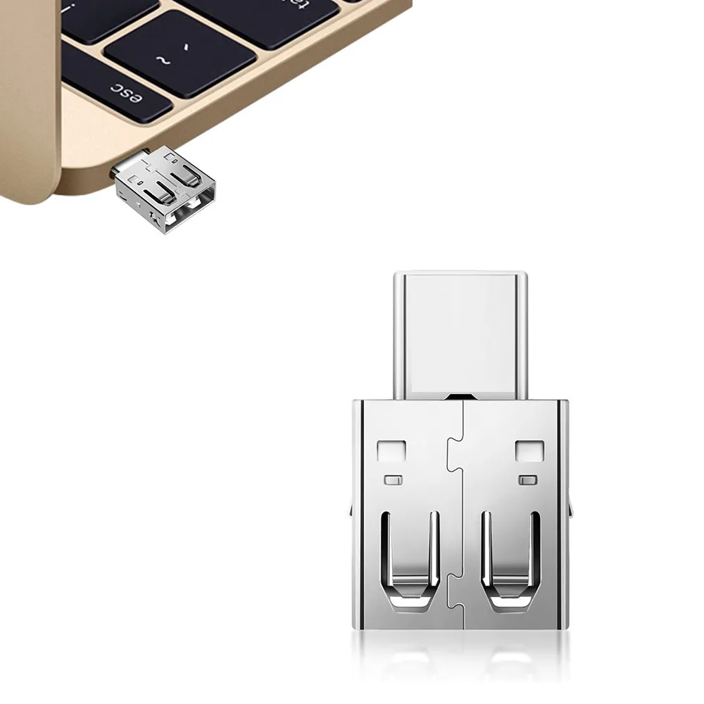 Металлический адаптер переходник с разъемом типа C USB 2 0 OTG для зарядки устройств