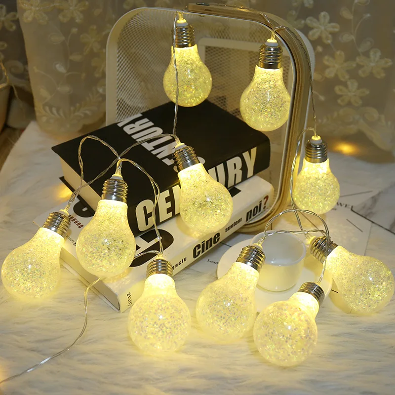 Новинка 2018 лампочка эдисона светодиодная с цветными частицами Шариковая