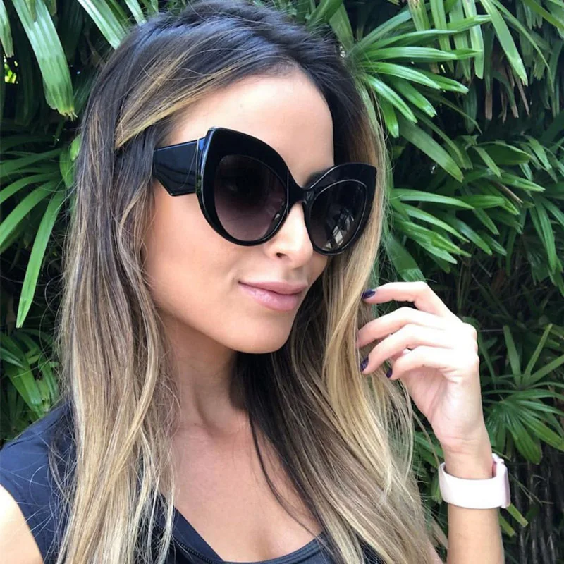Солнцезащитные очки кошачий глаз женские Модные Винтажные Роскошные брендовые