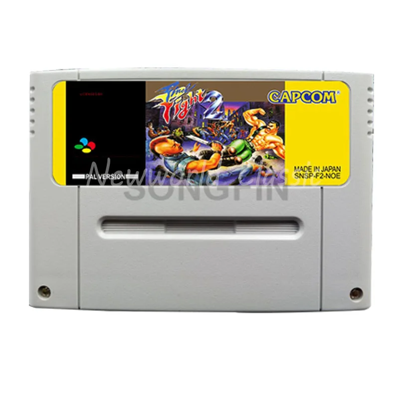 Final Fight серии на возраст 1, 2, 3, для 16 бит Видео игровой картридж составления карты для EUR/PAL версия игровой консоли - Цвет: Final Fight 2