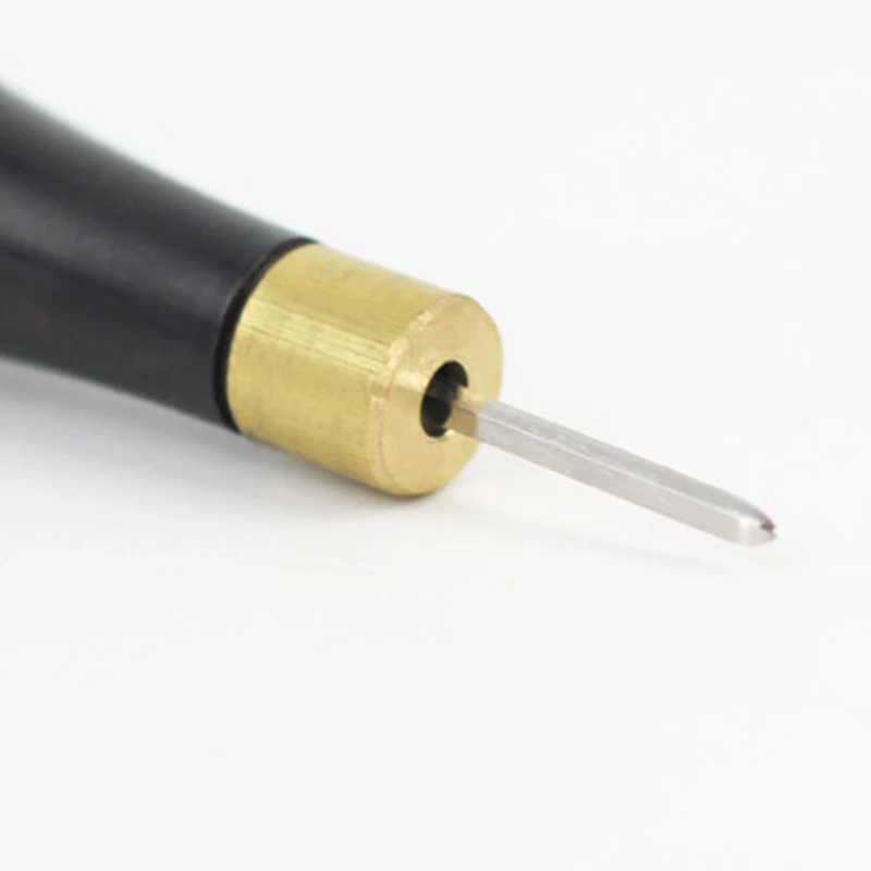 Алмазная форма Awl деревянная ручка игольчатый инструмент кожевенное ремесло