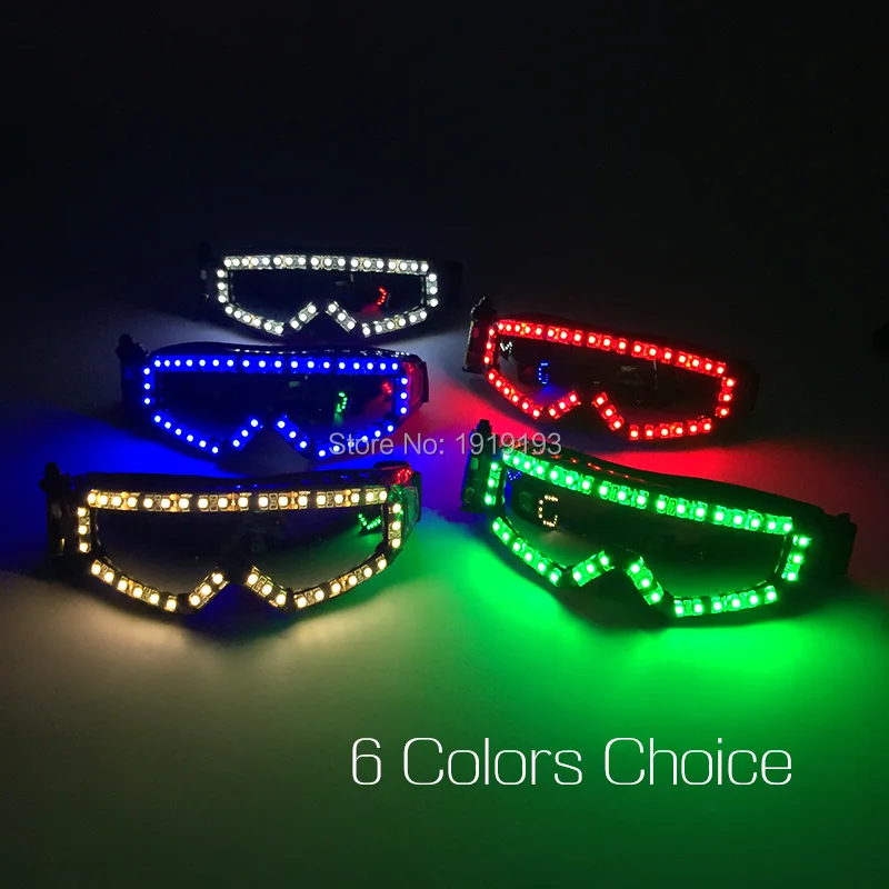 Яркий светодиодный светильник DC12V, очки Rave Cospaly, лазерные концертные привлекательные очки для ночного бара, шоу, флуоресцентные вечерние принадлежности