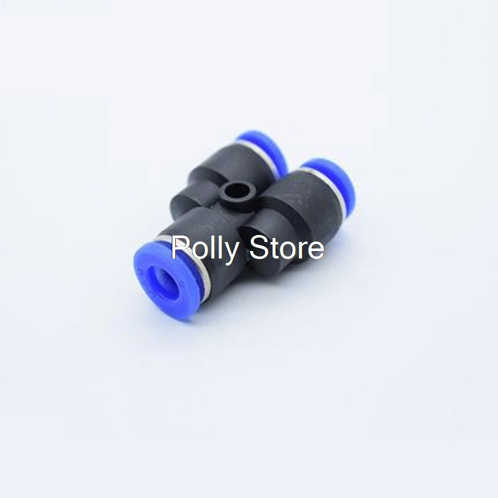1PC 3 Way Port Y Shape Air Pneumatic PY-4 6 8 10 12 14 16mm OD Hose Tube Push in Gas Plastic Pipe Fitting Quick Connectors