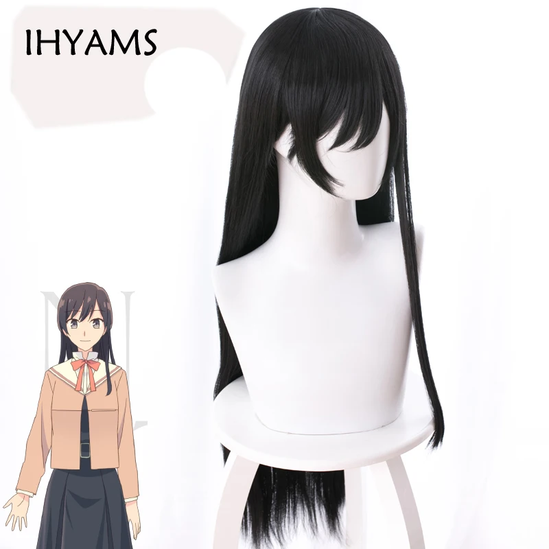Парик Bloom in You Yagate Kimi ni Naru Nanami Touko длинные прямые черные волосы парик для косплея +