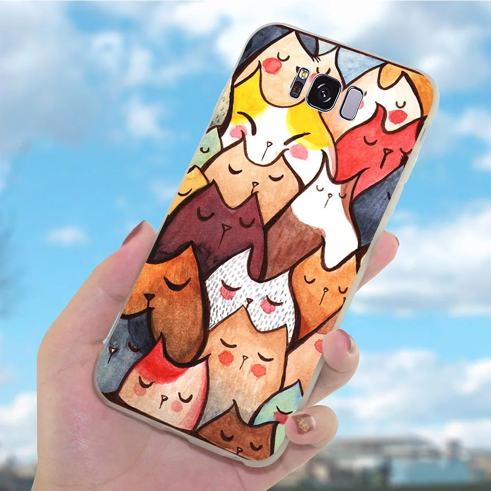 Мягкие чехлы из ТПУ чехол для Samsung Galaxy S6 M10 M20 M30 S7 Edge S8 S9 S10 Plus S10e Note 8 9 с