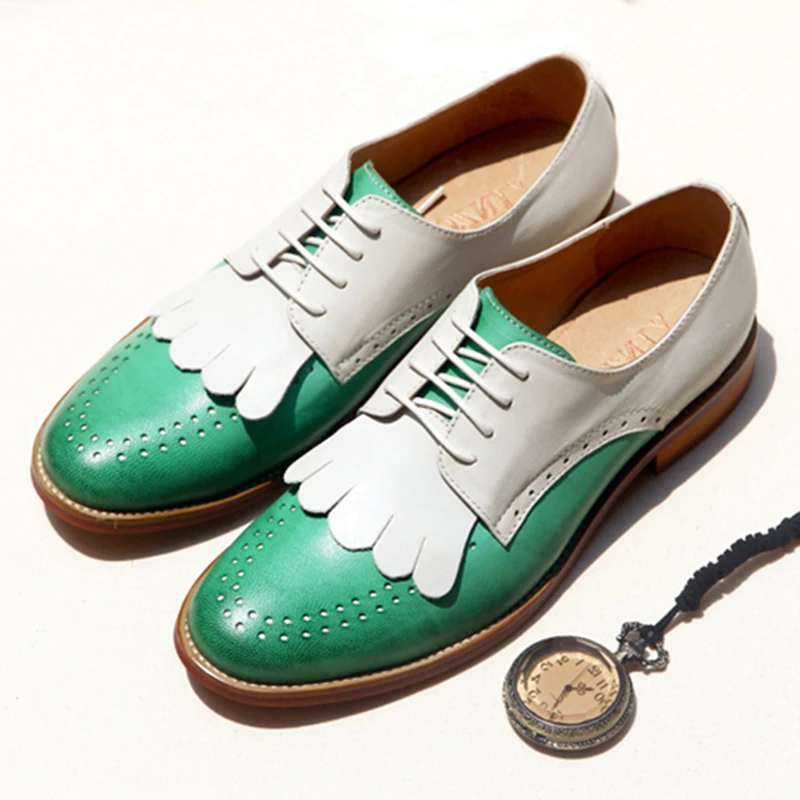 Yinzo Women flat shoes 2020 genuine leather flats platform brogues ladies summer woman gladiator rubber sole shoes|Обувь без каблука|