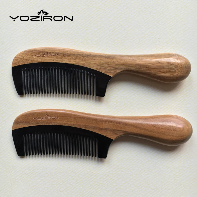 YOZIRON бык рога дорогой антистатическое дерево для массажа зеленые сандаловые