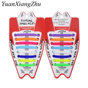 Эластичные Силиконовые шнурки для обуви, 16 шт.лот, специальные шнурки без завязывания, шнурки для обуви для мужчин и женщин, резиновые шнурки для обуви L1