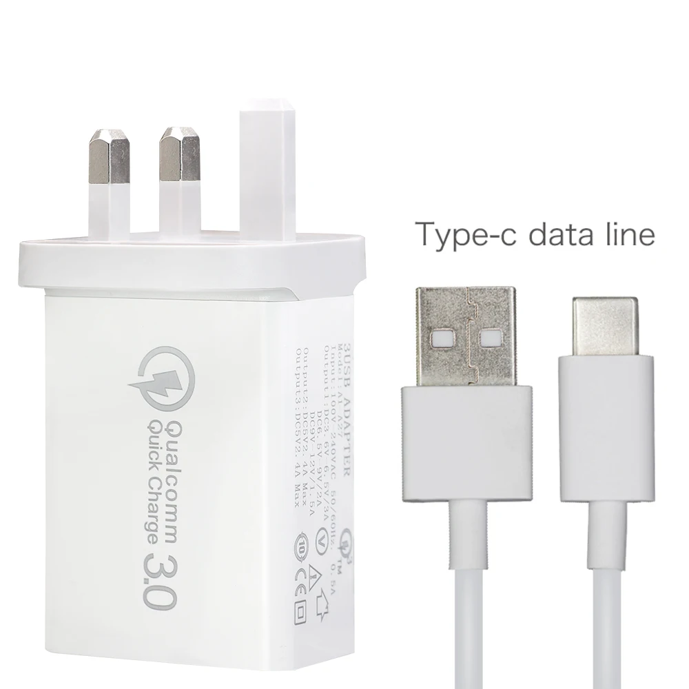 Оригинальное YILIZOMANA 30 Вт быстрое зарядное устройство QC 3 0 EU US UK порта USB для iPhone Samsung