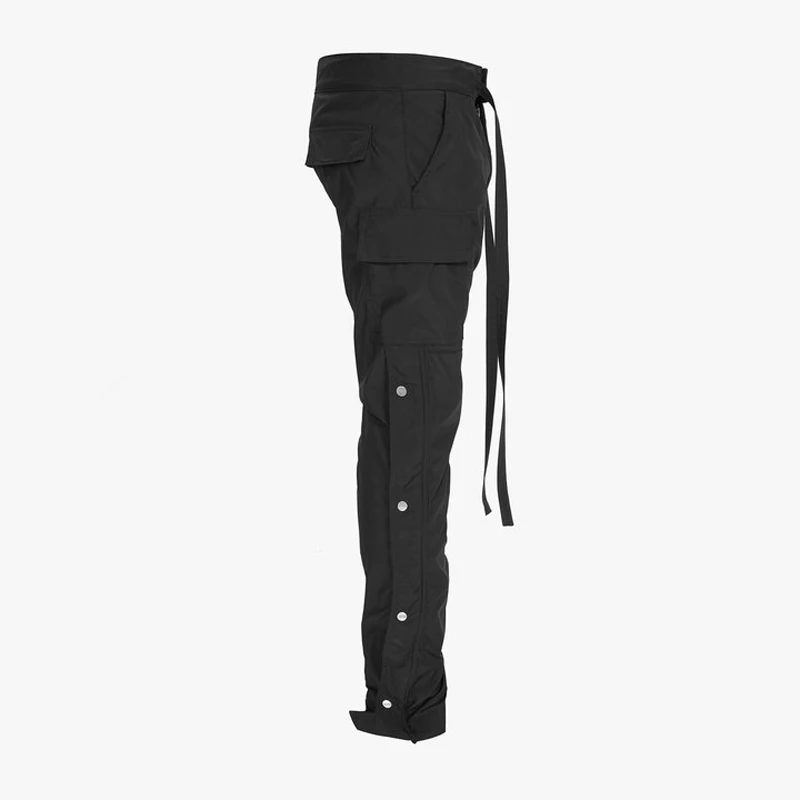 19SS, последний Топ, высокая улица, Япония, хип-хоп, стиль тумана, Мужские штаны-карго на молнии сбоку, брюки для отдыха, 1:1, пояс, уличная одежда