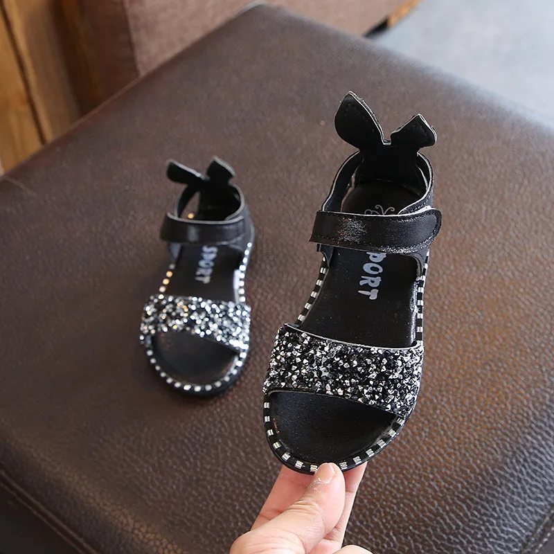 

Baby Girls Sandals Fashion Little Kids Summer Shoes With Rhinestone Toddler Shoes Size 21-30