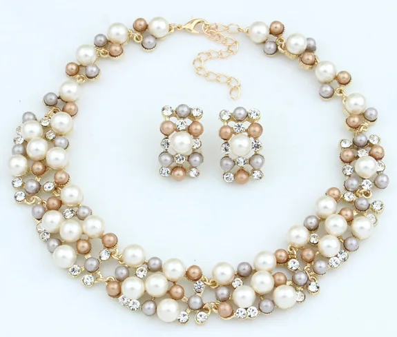 Массивное ожерелье 2018 Модные женские ювелирные изделия из жемчуга винтажная