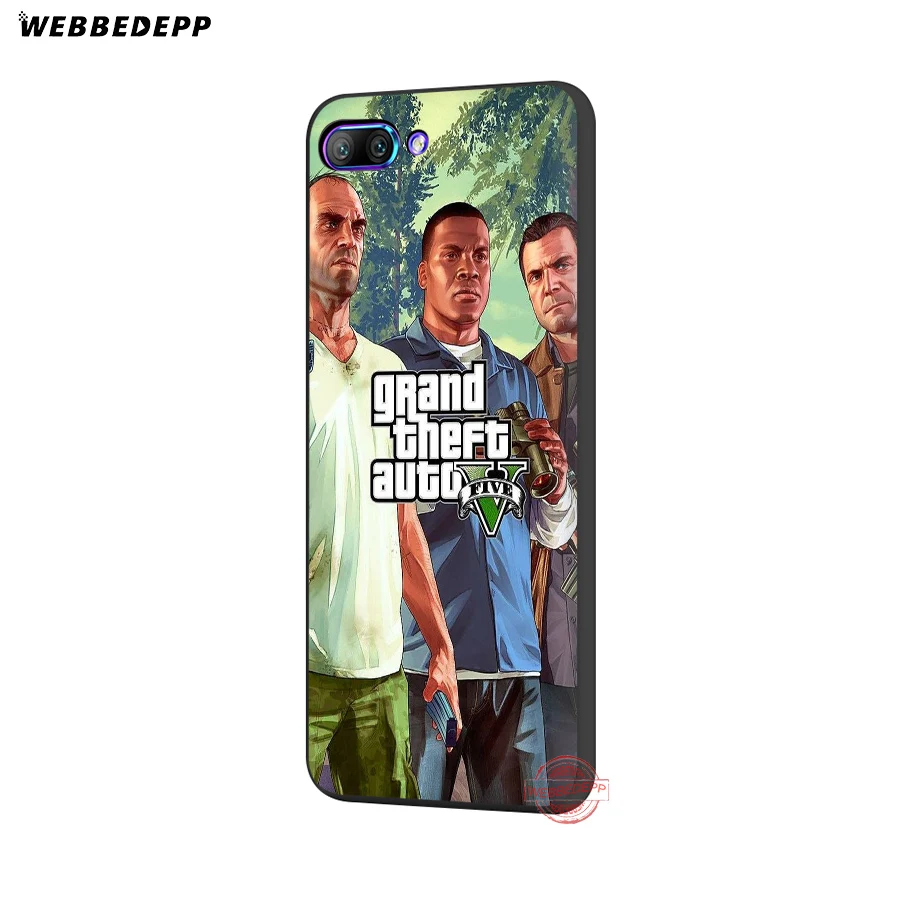 WEBBEDEPP Grand Theft Auto GTA V Soft Case for Honor 20 10 9 9X 8 Lite 8C 8X 7X 7C 7A 3GB 6A Pro View | Мобильные телефоны и
