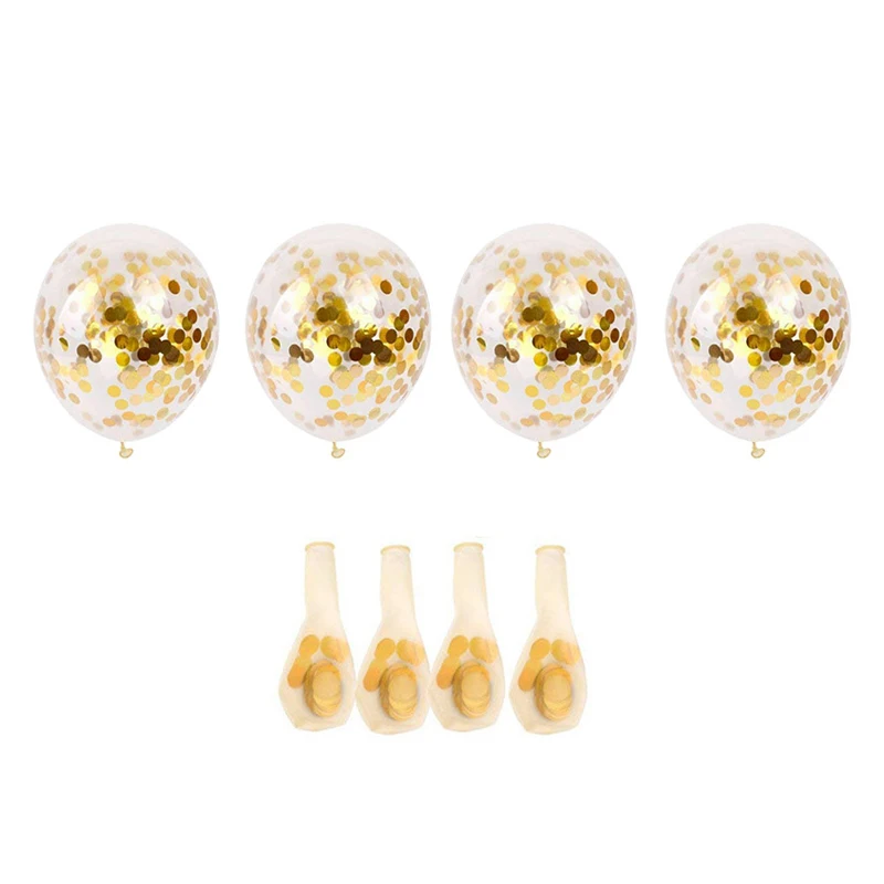 12 дюймов синий воздушных шаров из латекса букет мрамора шары с золотыми конфетти