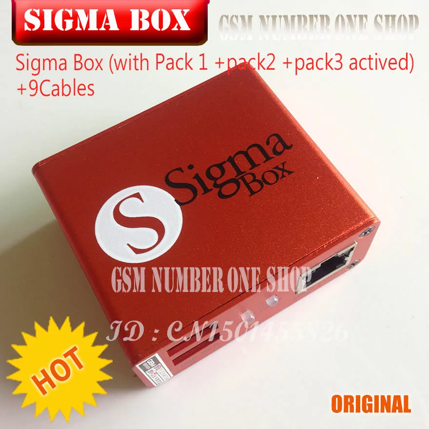 2020 Оригинальная версия Sigma Box с 9 набором кабелей + Pack 1 2 3 активации | Мобильные