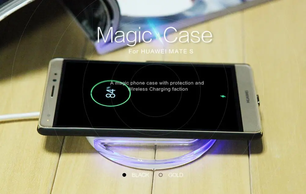 Huawei Коврики S Беспроводной Зарядное устройство NILLKIN Magic чехол зарядки приемник Беспроводной Зарядное устройство для huawei Ascend Коврики S