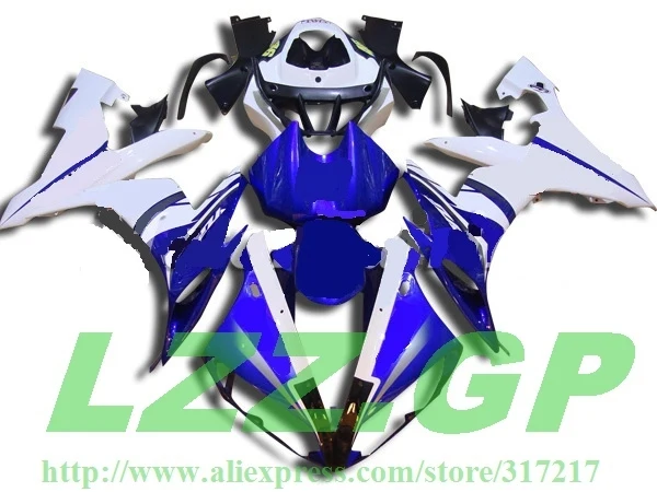 

Injection 100%NEW Blue white fairing kit for Yamaha YZF R1 04 05 06 YZF-R1 04-06 YZF1000 YZF R1 2004 2005 2006 #F22 Fairings par