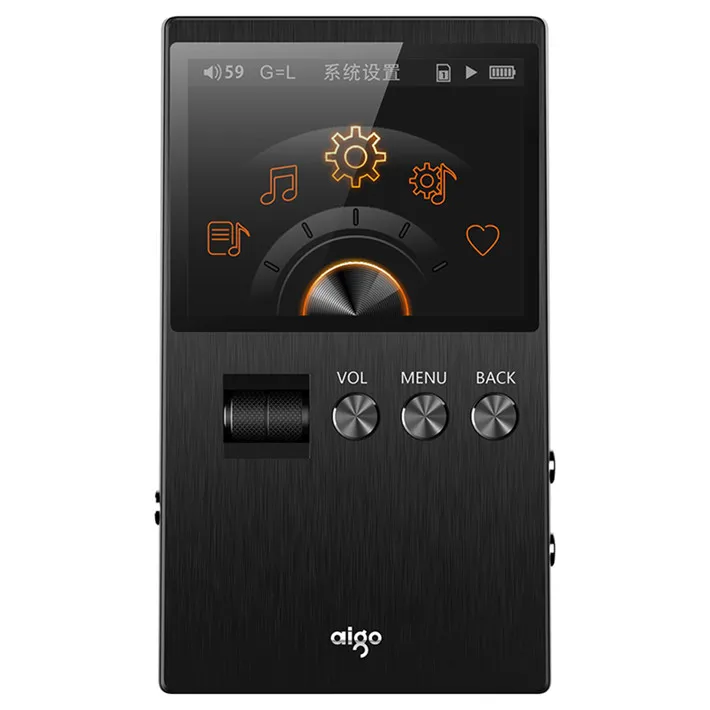 Новейший Aigo M6 DSD64 32G портативный аудио Hifi музыкальный плеер без потерь Высокое качество Мини Спортивный MP3 плеер может играть 60 часов черный
