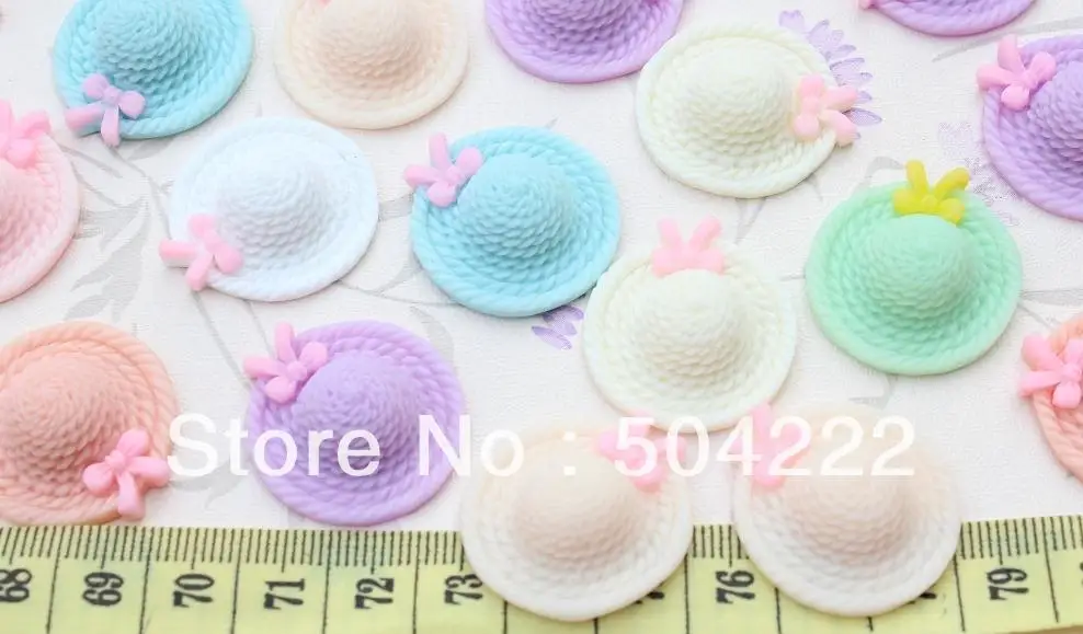 Большая пляжная шляпа с бантом 25 мм 100 шт. | Украшения и аксессуары