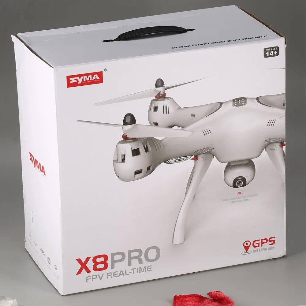 SYMA X8PRO 720P HD камера GPS Дрон WIFI FPV с регулируемой камерой 6-осевой высоты удержание x8