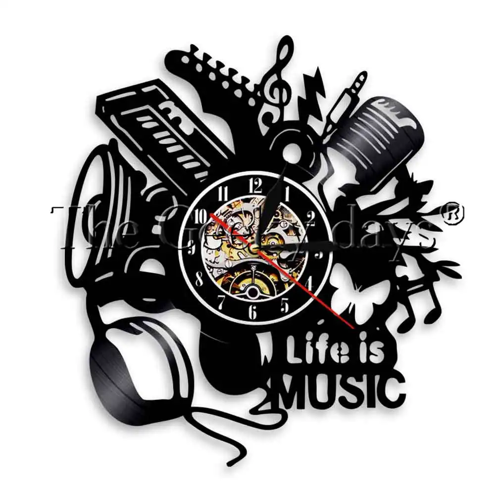 часы настенные в стиле рок. час рока. винил часы рок. часы вектор для чпу. часы рок н ролл настенные.