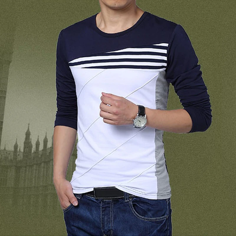 Лидер продаж 2017 новые брендовые модные футболки с длинными рукавами и круглым