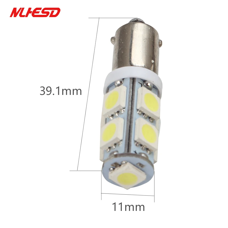 10 шт. автомобисветодиодный светодиодные лампы BA9S 9SMD 5050 LED 6523 1895 H6W T4W 9 светодиодный