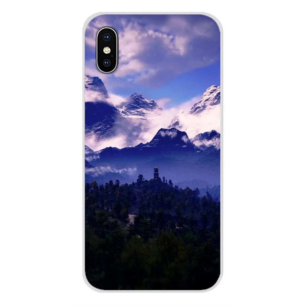 Мягкие прозрачные чехлы для Xiaomi Redmi 4A S2 Note 3 3S 4 4X 5 Plus 6 7 6A Pro Pocophone F1 Mountain Forest Clouds