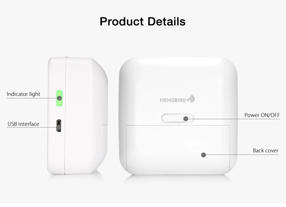 GOOJPRT G3 MEMOBIRD мини принтер Bluetooth 4,2 бумажный телефон фото Карманный термопечать