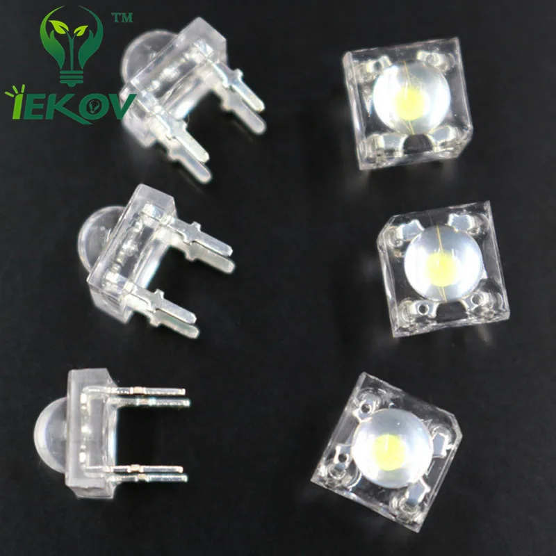 20 шт. LED 5 мм белый Пиранья супер флюс светодиоды 4 pin купольная широкоугольная