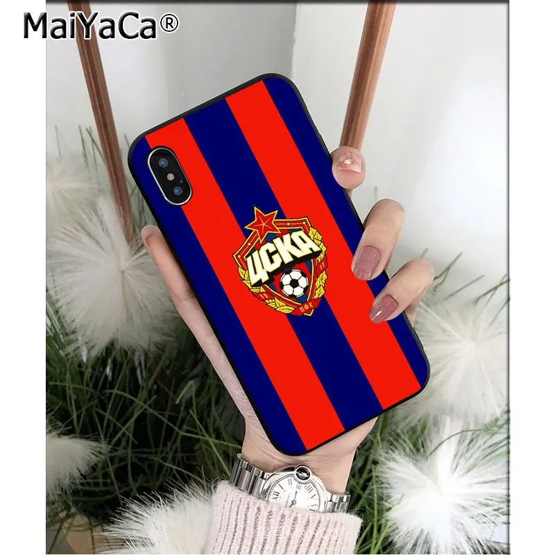 Мягкий чехол для телефона из ТПУ MaiYaCa PFC ЦСКА футбольная команда iPhone 8 7 6 6S Plus X XS MAX 5