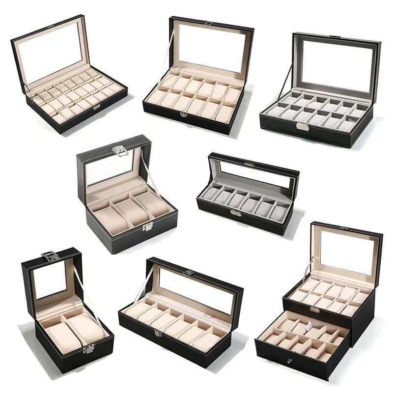 LISM 2 3 6 12 20 24 Grids PU Slots Wrist Watch Display Box Storage Holder Organizer Case Jewelry Dispay | Наручные часы