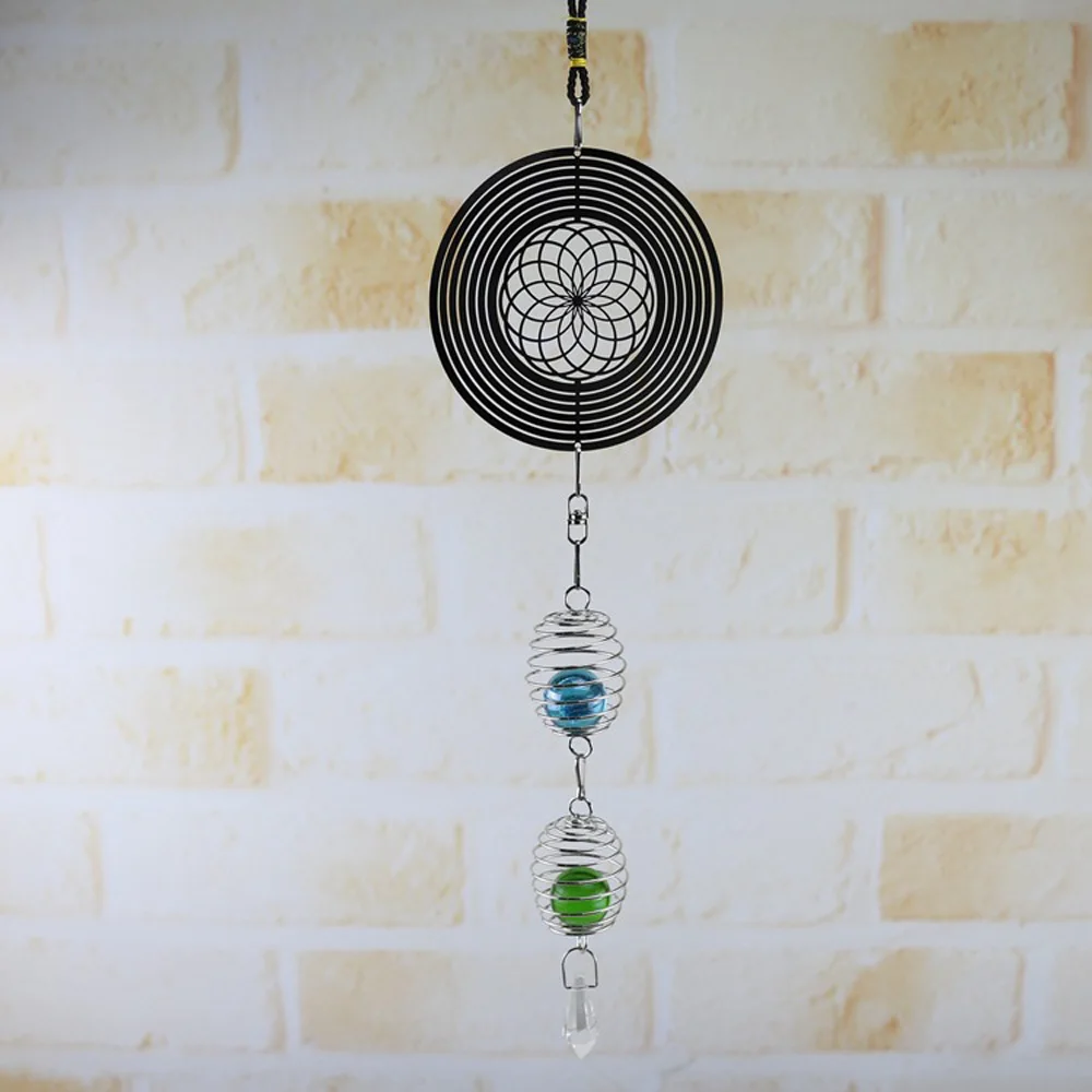 Ветряные куранты Спиннер спиральные вращающиеся Windchime ремесла церковь двора