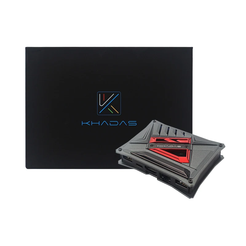Мини компьютер Khadas VIM2 Max 3 Гб DDR4 eMMC 64 Cortex A53 поддержка Linux Ubuntu Mate Abdroid TV Box + чехол
