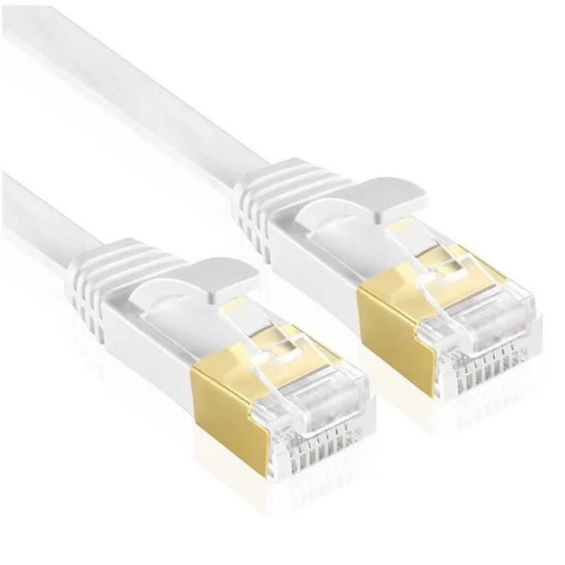 LBSC Cat7 Ethernet плоский Соединительный сетевой кабель экранированный (STP) с Snagless Rj45