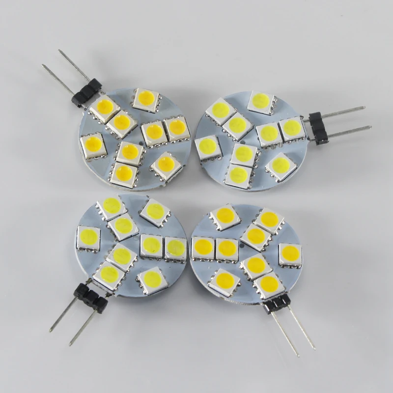 Joneaz 4x G4 bombilla led 12 В 2 Вт круглая форма SMD 5050 9 светодиодов лампы декоративные огни