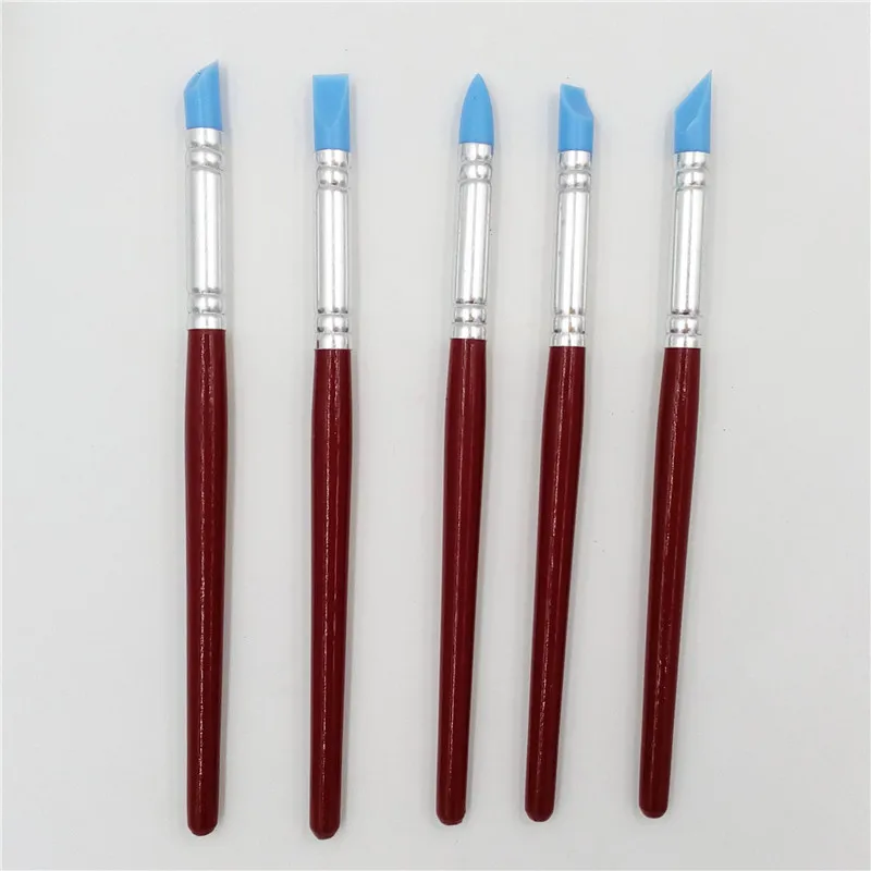 5 шт. кисточки для дизайна ногтей из мягкого силикона|tool box stainless steel|brush toothpickstool add |