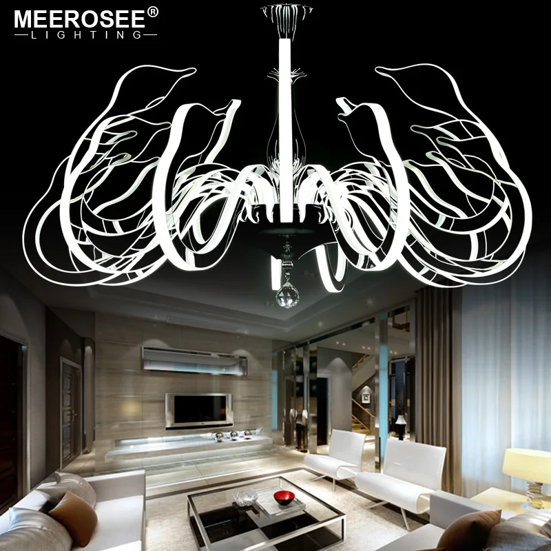 Современный Лебедь Светодиодный Люстра Освещение Подвесная лампа люстры для
