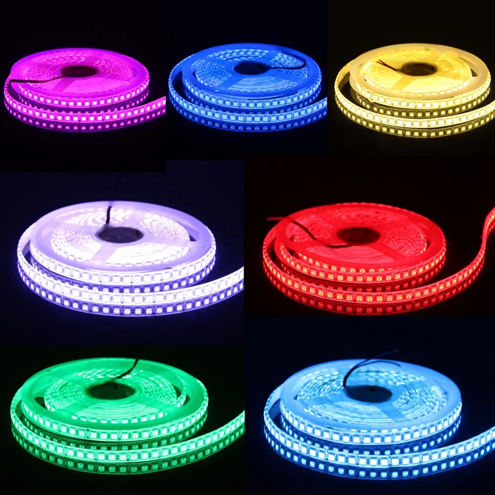 SMD 5050 RGB Светодиодные ленты 5 М 600 светодиодный Водонепроницаемый DC 12V Светодиодный