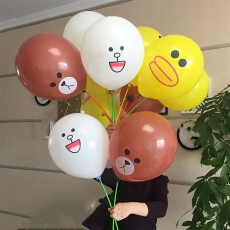 С изображением воздушных шариков s50pcs/lot12 дюймовый круглый латексный коричневый