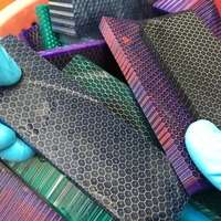 c tek knife handle diy material plate resin material snake grain honeycomb pattern slingshot handle