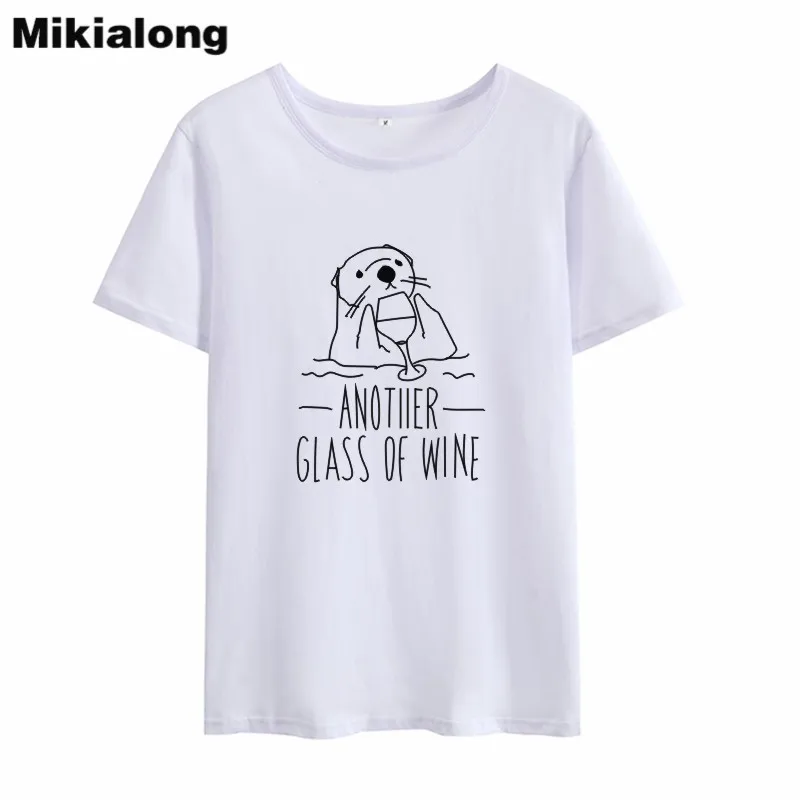 Mrs win ANOTIIER класс винной графической футболки женские свободные хлопковые летние