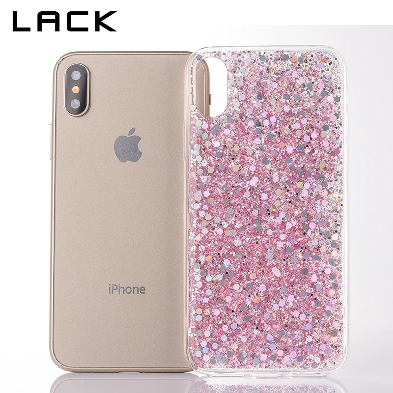 Чехол для телефона LACK с блестками iphone X чехол 6 6S 7 8 Plus мягкие силиконовые чехлы из