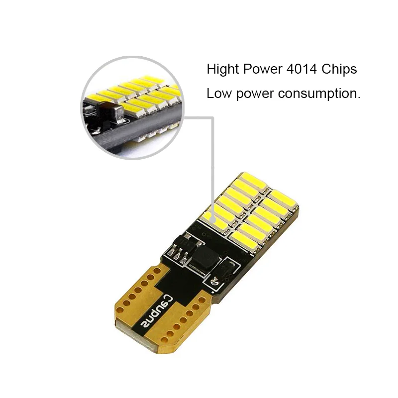 2x T10 W5W 168 CANBUS без ошибок 4014 CREE чип LED авто DRL Замена габаритный фонарь парковки