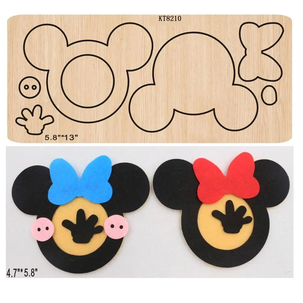 Деревянная высекальная Штамповка с мультяшными животными подходит для