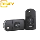 BHKEY 23 кнопки дистанционный ключ-брелок от машины чехол складной откидной неразрезанный лезвие для MAZDA 2 3 5 6 RX8 MX5 Замена