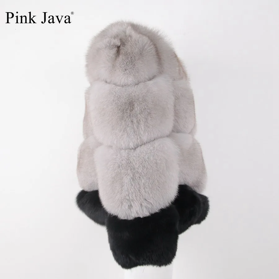 Женская меховая куртка PINK JAVA QC1889 толстая пушистая Меховая с длинным рукавом цвет