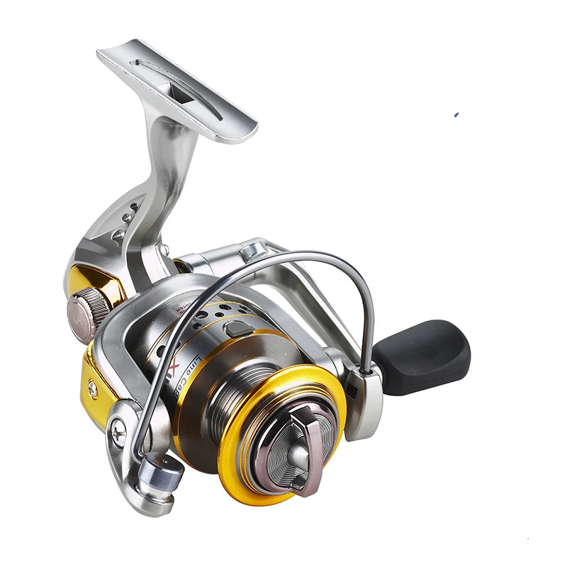 Прочный Рыбалка катушка предварительно загрузка прялка золотого серебряного